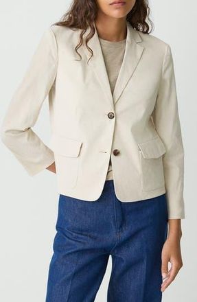 Theory Linen Blend Shrunken Blazer in Straw at Nordstrom Rack, Size 00