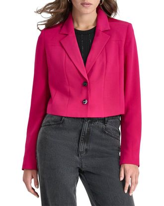 DKNY Cropped Two-Button Blazer