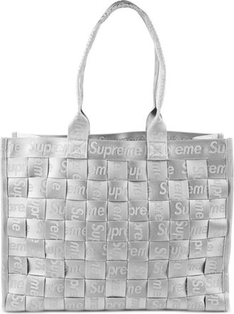 SUPREME jacquard woven tote bag - men - Fabric - One Size - Silver