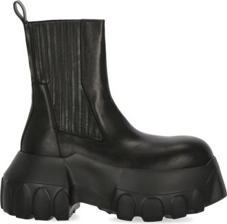 Rick Owens Schoenen, Heren, Zwart, 44 EU, Leer, Beatle Mega Tractor Laarzen