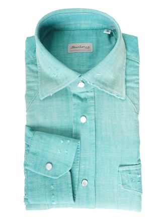 Sartorio Napoli snap-button pocket shirt - Green