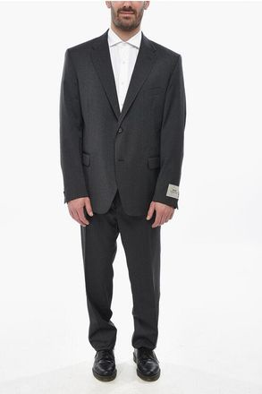 Corneliani CC COLLECTION Virgin Wool Suit with Flap Pockets size 60