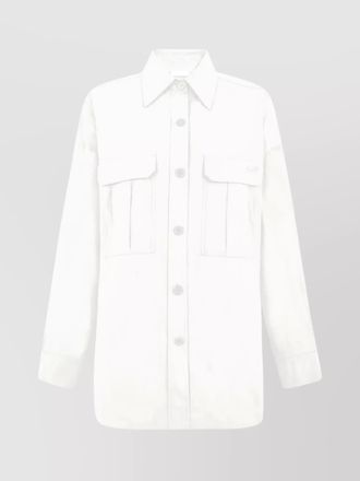 Parosh cotton shirt ninja pocket