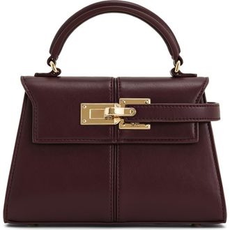JW PEI Elise Faux Leather Top Handle Bag in Deep Burgundy at Nordstrom