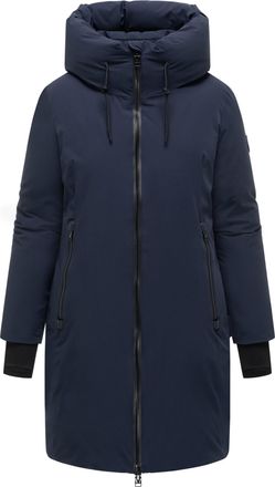 Marikoo dames lange wintermantel Polarh&auml;schen met capuchon