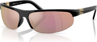 Miu Miu Sunglasses, female, Black, Size: 70 MM MU A02S 1Ab90J Sunglasses