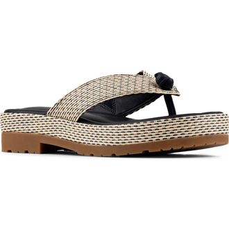 Donald J Pliner Sylverr Platform Flip Flop in Navy Multi at Nordstrom, Size 5.5