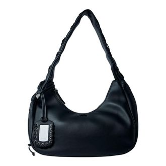 Ganni Medium Hobo Lace Shoulder Bag - female - Ganni - Shoulder Bags - Black - ONE SIZE - Bags