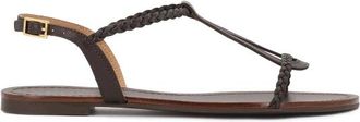 Kazar Citrine Platte Sandalen - Dames - Sandalen - Bruin - 37 EU - Leer - Schoenen