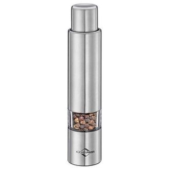 K&uuml;chenprofi Pepper Push Mill Grinder, Stainless & Acrylic in Silver at Nordstrom