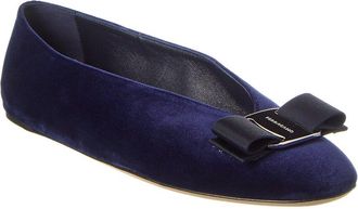 Ferragamo Ferragamo Vara Bow Velvet Flat