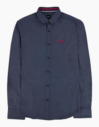 HUGO BOSS Mens Hugo Boss Biado R Regular Fit Shirt Dark Blue - Navy - Size: 36