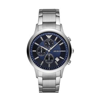 Emporio Armani Accessoires, Heren, Grijs, ONE Size, Renato Chronograph Horloge