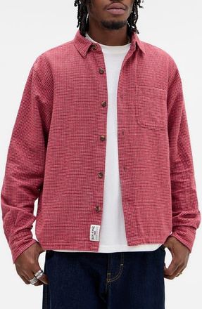 BDG Check Button-Up Shirt in Red at Nordstrom, Size Large