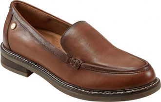 Easy Spirit Womens Jaylin Casual Loafers In Medium Brown Leather