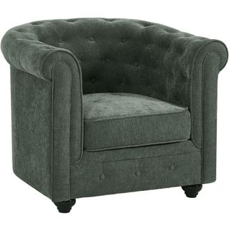 Vente-Unique Poltrona in tessuto verde CHESTERFIELD