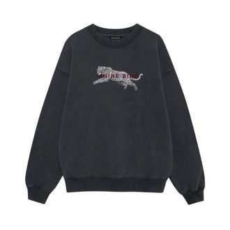 Anine Bing Dames, Sweatshirts & Hoodies, Grijs, Maat: S Katoen