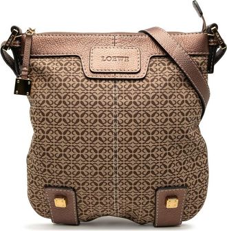 Loewe Pre-owned Loewe Anagram Canvas New Road Crossbody Ladies 340712