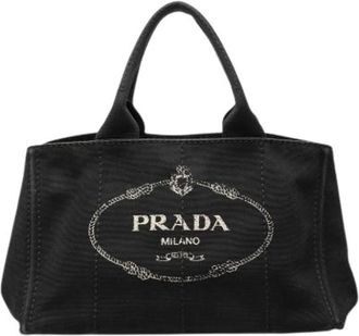 Prada Pre-owned Canvas Satchel - Dames - Vintage Shopper - Zwart - ONE Size - Vintage