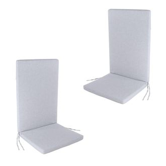 ED&Egrave;N JARD&Iacute; Pack de 2 cojines para sill&oacute;n de jard&iacute;n reclinable olefin gris claro