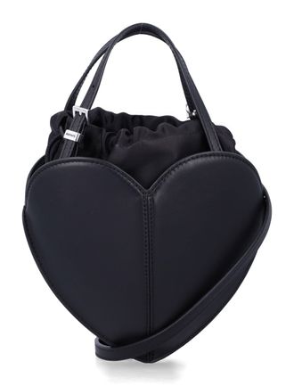 Rotate Structured Heart-Shaped Leather Rotate Bag