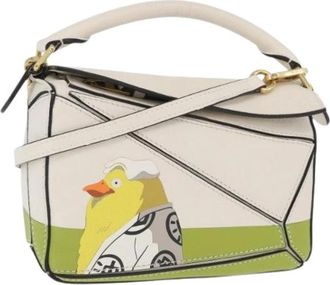 Loewe Pre-owned Mini Handtas - Dames - Vintage Mini Tas - Wit - ONE Size - Leer - Vintage