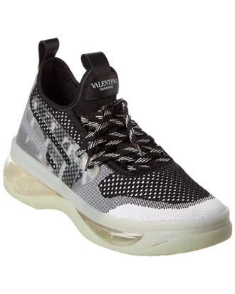 Valentino Knit & Leather Sneaker