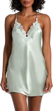 In Bloom by Jonquil Adore You Satin Chemise in Celadon at Nordstrom, Size Large