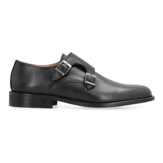 Bruno Magli Schoenen, Heren, Zwart, 43 EU, Leer, Monk-strap leren schoenen