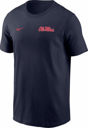 Nike Ole Miss Rebels Nike Mens NCAA Short-Sleeve T-Shirt in Blue | IF5735-419