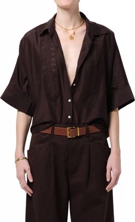 Citizens Of Humanity Claire Shirt In Chocolate Dark Brown