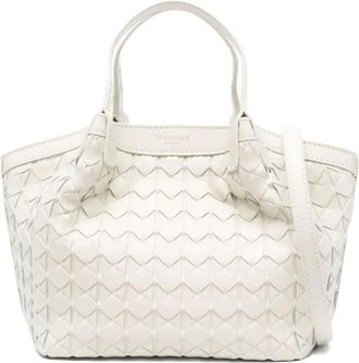 Serapian Borsa tote in pelle - Bianco