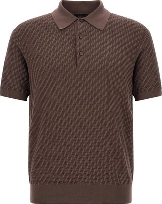 Brioni Heren, Tops, Bruin, Maat: 3XL Katoen