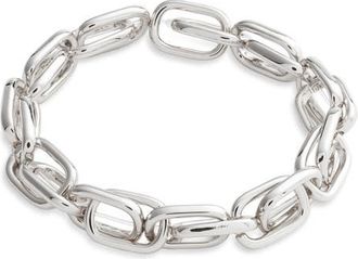 Nordstrom Large Link Stretch Bracelet in Silver at Nordstrom