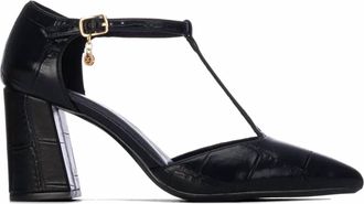Xti Womens Casual Pointed Toe Strap Heels Pumps In Black