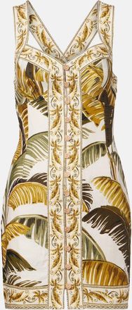 Farm Rio Printed linen shirt dress