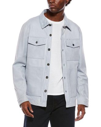 Isaia Suede Leather Jacket