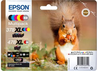 Epson Squirrel 478xl Cartucho De Tinta 1 Pieza(s) Original Alto Rendimiento (xl) Negro, Cian, Magenta, Amarillo, Rojo, Gris
