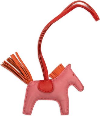 Herm&egrave;s leather horse charm - women - Leather - One Size - Pink