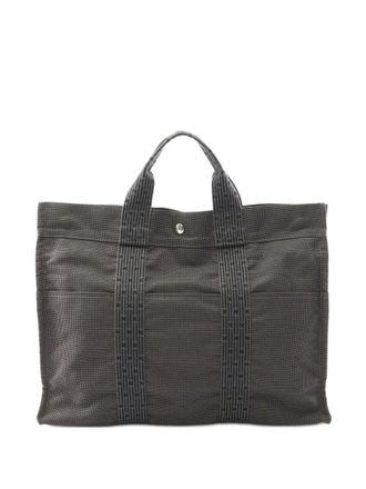 Herm&egrave;s 20th Century Canvas Herline MM tote bag - women - Canvas - One Size - Grey