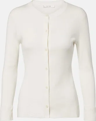 The Row Cardigan Okino in jersey di cotone e seta