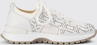 Doucal's Sneakers Doucals in pelle traforata e maglia crochet