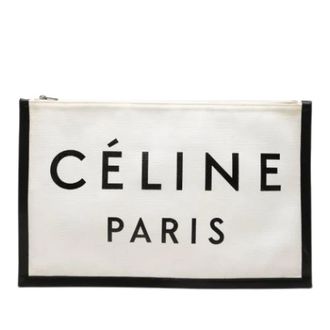 Celine Pre-owned Vintage Clutch - Dames - Pre-owned - Wit - Maat: ONE Size Leer