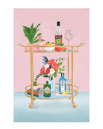 iCanvas Bar Cart by Petra Lizde Wall Art