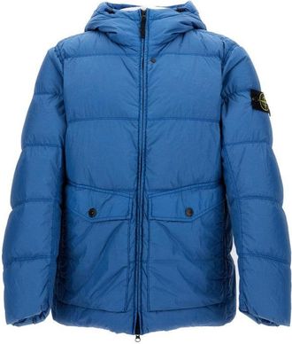 Stone Island Light Blue Oversized Down Jacket