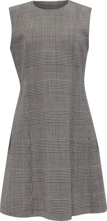Theory Plaid Mini Dress in Multicolor Virgin Wool