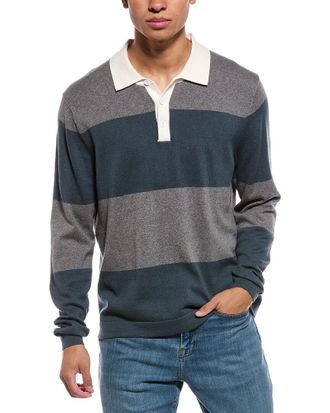 Weatherproof Vintage Weatherproof Vintage Cashmere-Blend Rugby Polo Sweater