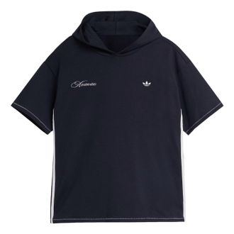 adidas (WMNS) adidas x Avavav Hooded T-shirt Black KG9025