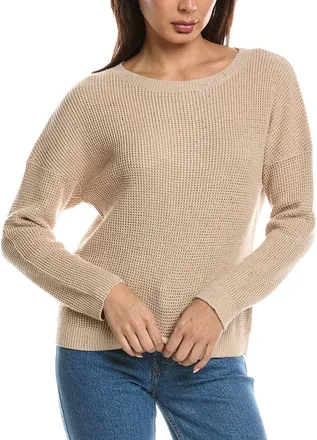 Fort&eacute; Cashmere Thermal Sequin Sweater
