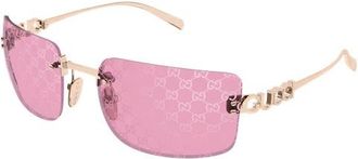 Gucci Pink Logo Wrap Ladies Sunglasses GG2038S 004 61